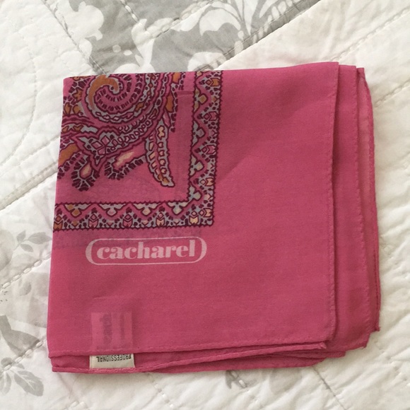 Vintage Cacharel for Robinson & Golluber 20" Square Silk Scarf Hand Rolled Edge - Picture 3 of 5